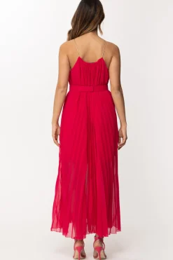 Simona Corsellini Abito Plissettato con GioielloFUCSIA