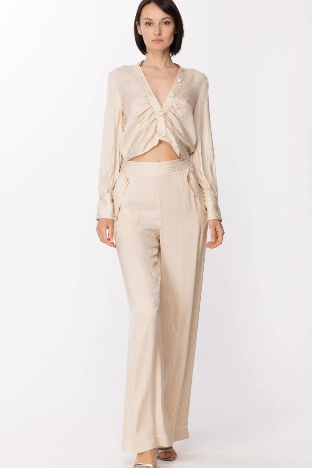 Simona Corsellini Blusa In Raso Effetto AnimalierGINGER