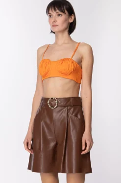 Simona Corsellini Crop Top con Coppe Effetto BustierAPEROL