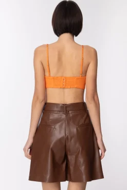 Simona Corsellini Crop Top con Coppe Effetto BustierAPEROL