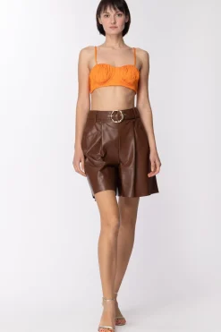 Simona Corsellini Crop Top con Coppe Effetto BustierAPEROL