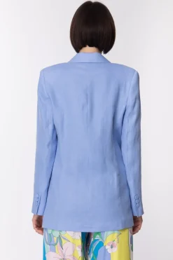 Simona Corsellini Giacca Classica DoppiopettoCELESTE