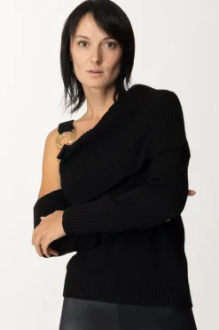 Simona Corsellini Maglia Monospalla con GioielloNERO