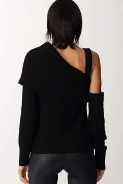 Simona Corsellini Maglia Monospalla con GioielloNERO