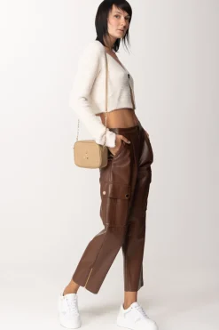 Simona Corsellini Pantaloni Wide Leg con Tasche e ZipTOFFEE