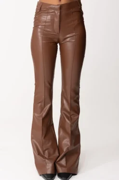 Simona Corsellini Pantaloni Flare In PelleTOFFEE
