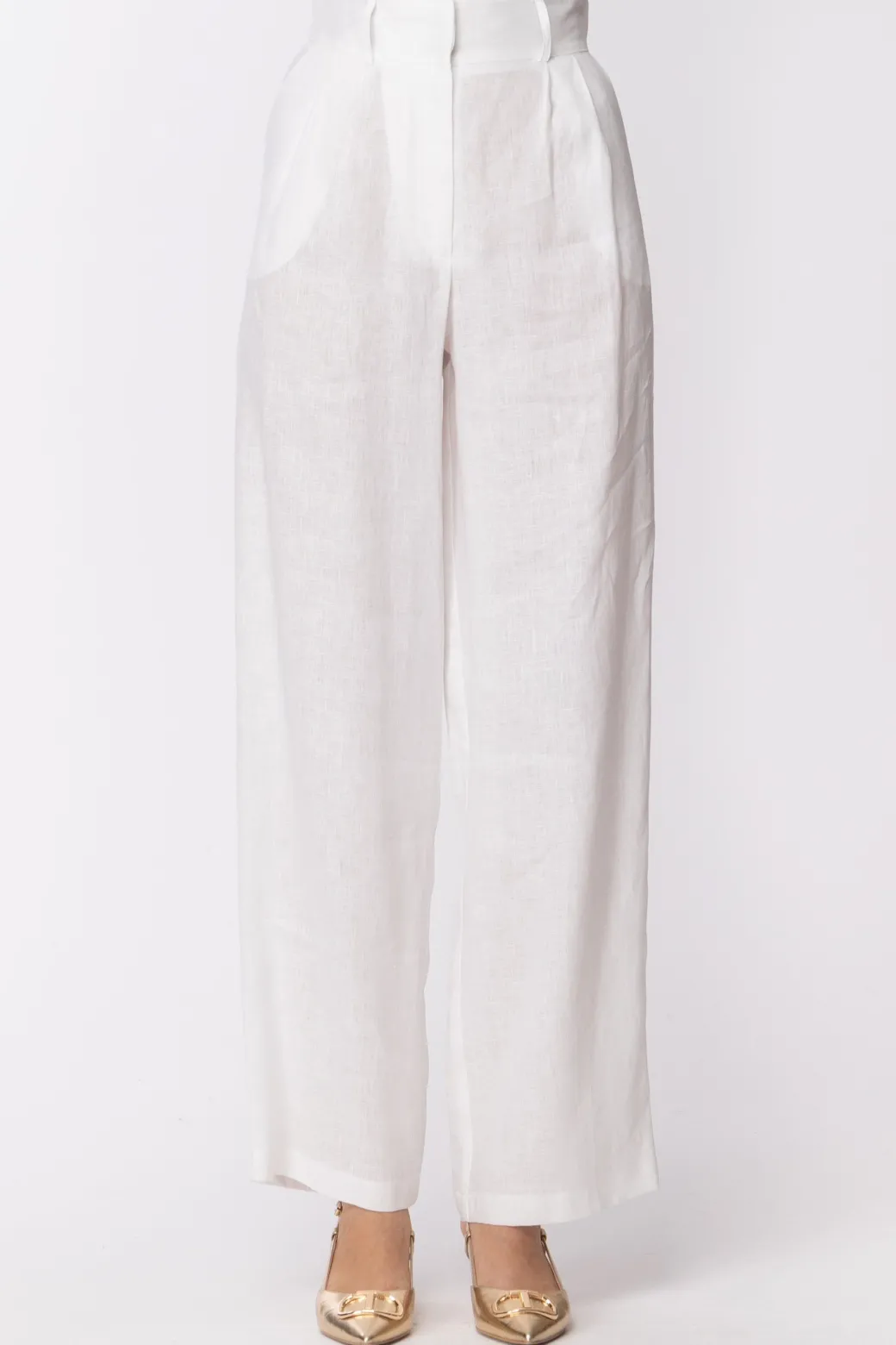 Simona Corsellini Pantaloni Ampi In LinoINFINITY SUMMER