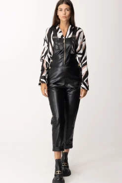 Simona Corsellini Salopette In PelleNERO