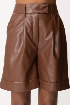 Simona Corsellini Shorts In PelleTOFFEE