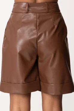 Simona Corsellini Shorts In PelleTOFFEE