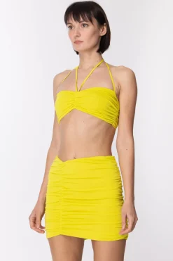 Simona Corsellini Top a Fascia ArricciatoLIME