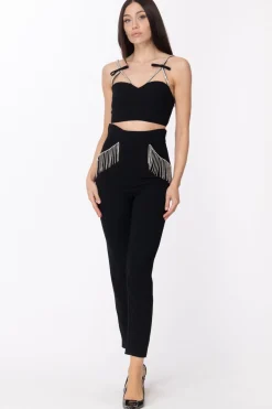 Simona Corsellini Top con Fiocchetti e StrassNERO