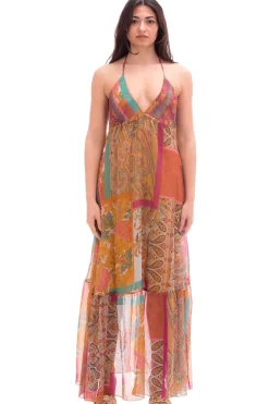 Souvenir Abito Lungo Stampa CachemireFANTASIA