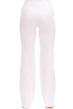 Souvenir Pantaloni a Vita Alta con Piping e StellinaBIANCO