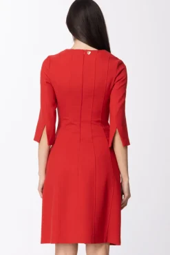 Twin-set Abito a Tunichetta con Maniche Tre QuartiABSOLUTE RED