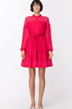 Twin-set Abito In Popeline con FusciaccaAMARENA