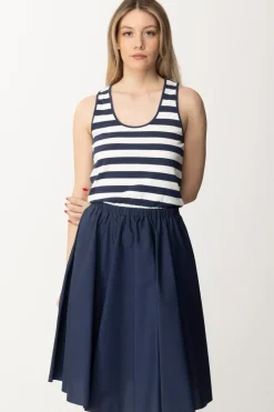 Twin-set Abito Longuette In Maglia e PopelineBIC.BLACKOUT/RIGA BLACKOUT STA