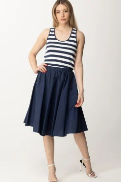 Twin-set Abito Longuette In Maglia e PopelineBIC.BLACKOUT/RIGA BLACKOUT STA