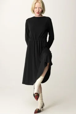 Twin-set Abito Longuette In Jersey CrêpeNERO