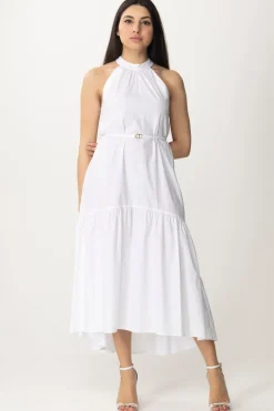 Twin-set Abito Lungo Asimmetrico In CotoneBIANCO OTTICO