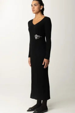 Twin-set Abito Lungo con SpillaNERO