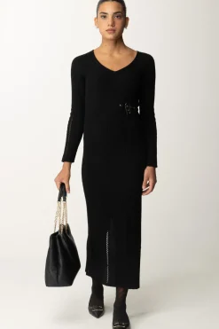 Twin-set Abito Lungo con SpillaNERO