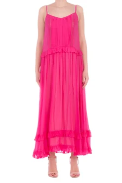 Twin-set Abito Lungo Ricamato con VolantJAZZ