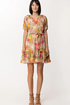 Twin-set Abito Mini a Fiori con StampaST.HIBISCUS MULTICOLOR