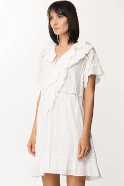 Twin-set Abito Mini con Sangallo e VolantICE