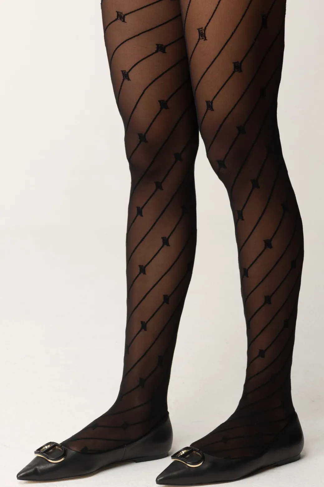 Twin-set Ballerine In Pelle con Punta SfilataNERO