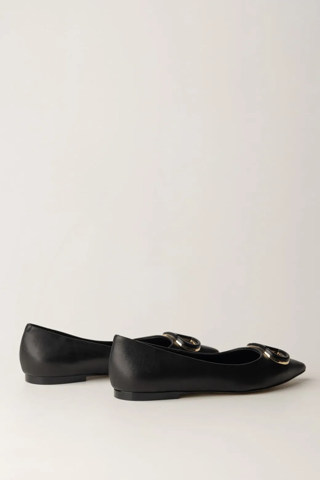 Twin-set Ballerine In Pelle con Punta SfilataNERO