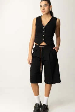 Twin-set Bermuda con CoulisseNERO