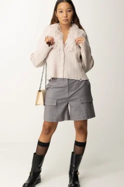 Twin-set Bermuda In Tessuto GessatoGRIGIO MELANGE GESSATO NEVE