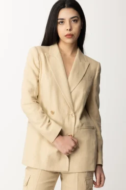 Twin-set Blazer In Lino e CotoneALMOND MILK