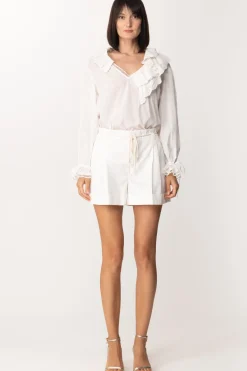 Twin-set Blusa con Volant In SangalloICE
