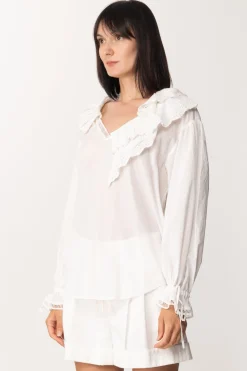 Twin-set Blusa con Volant In SangalloICE