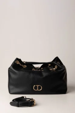 Twin-set Borsa a Secchiello Morbida con LogoNERO