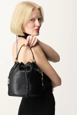 Twin-set Borsa a Secchiello con Fibbie LogateNERO