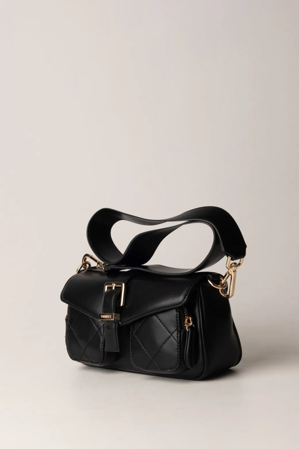 Twin-set Borsa a Tracolla con Tasche FrontaliNERO