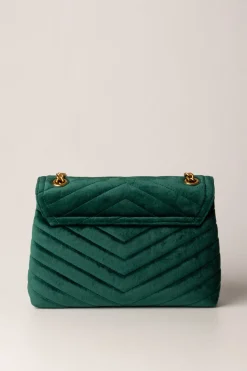 Twin-set Borsa a Tracolla 'dreamy' Media In VellutoMONSTERA GREEN