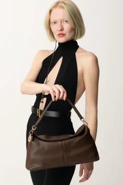 Twin-set Borsa a Tracolla con Charm LogoCOFFEE CHOCOLATE