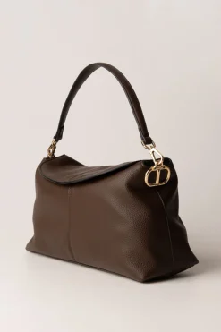 Twin-set Borsa a Tracolla con Charm LogoCOFFEE CHOCOLATE