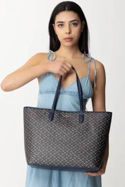 Twin-set Borsa Shopper con Stampa Floral TOVAL T FLOWERS MID BLUE