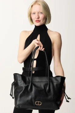 Twin-set Borsa Shopper con Doppi ManiciNERO