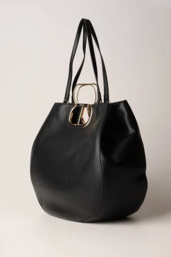 Twin-set Borsa Shopper “lila” con Manico LogatoNERO