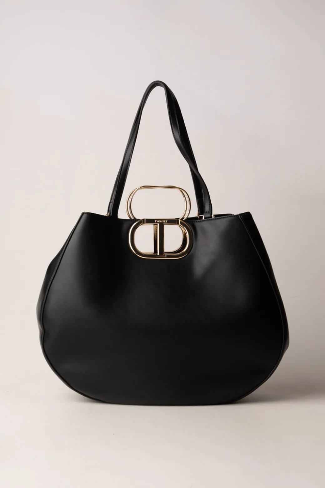 Twin-set Borsa Shopper “lila” con Manico LogatoNERO