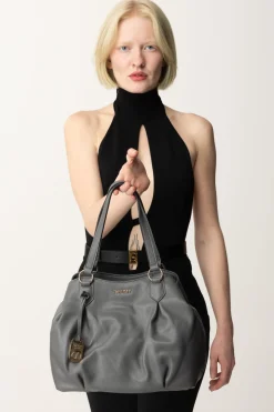 Twin-set Borsa Tote con Pendente Logato 262GREY STONE