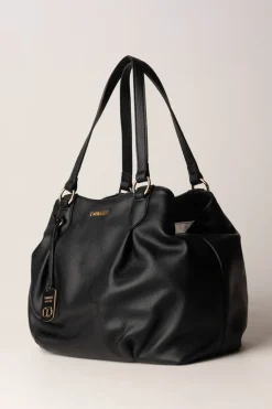 Twin-set Borsa Tote con Pendente LogatoNERO