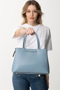 Twin-set Borsa Tote Media con Logo LetteringBLUE TEAR