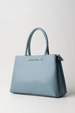 Twin-set Borsa Tote Media con Logo LetteringBLUE TEAR